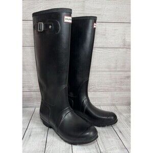Hunter Original Women's Tall Rain Boots, US Size 8 m/9 F Black
